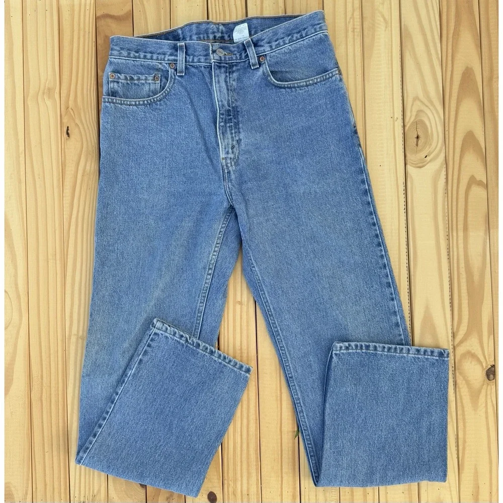 Vintage Levis Jeans Mens Size 34x32 505 Regular Fit Straight Leg Red Tab 1999